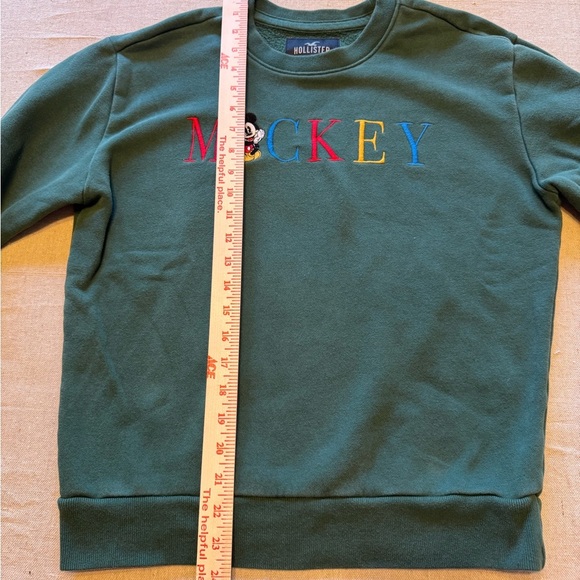 Hollister Green Crewneck Sweatshirt with Disney Mickey Mouse Design - Picture 6 of 9